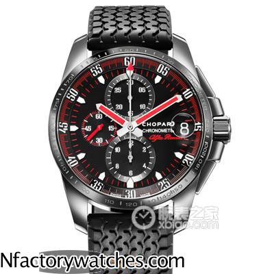 蕭邦Chopard GRAN TURISMO XL ALFA ROMEO系列 168459-3029 316L不鏽鋼錶圈 黑色錶帶膠帶 生活防水-rhid-118059