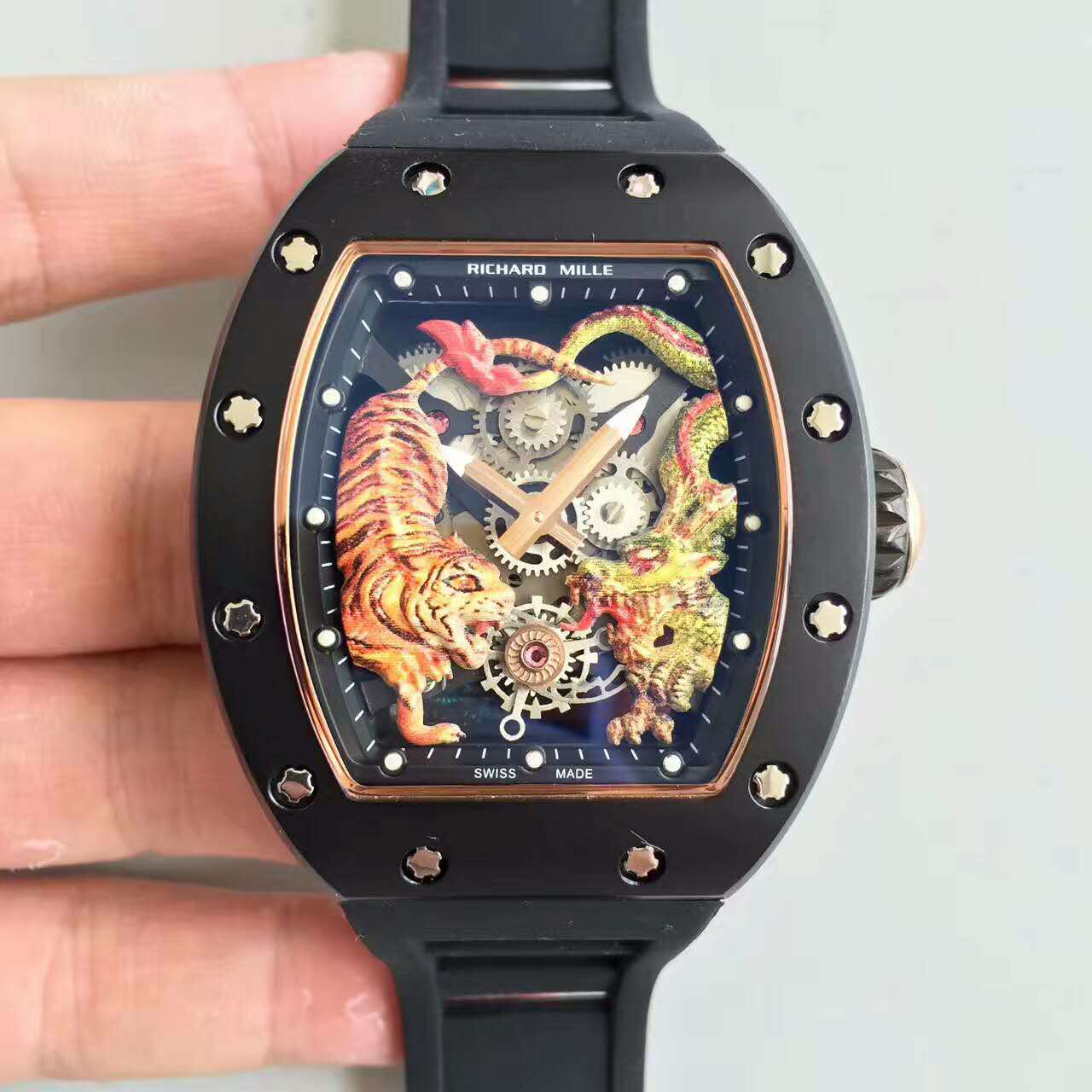 理查德米勒 RM51-01＂龍虎爭霸＂腕錶 搭載進口機械機芯-rhid-116375
