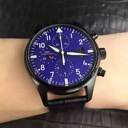 萬國 IWC 飛行員計時腕錶黑殼重磅推出 專柜同步 搭載7750全自動機芯 藍寶石水晶玻璃-rhid-116574