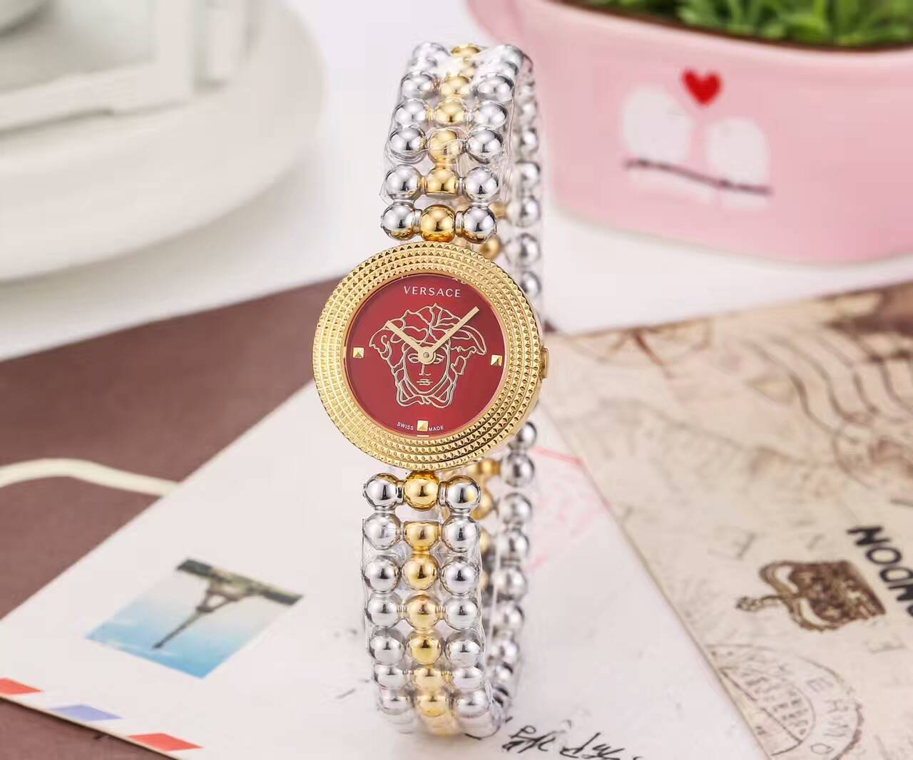 範思哲 精品女性腕錶 藍寶石鏡面 亮麗 精鋼錶帶 進口石英機芯-rhid-117405