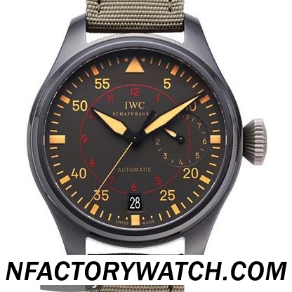 萬國IWC PILOT WATCH 大型飛行員 TOP GUN 海軍空戰部隊 IW501902 亞洲23J自動上鏈機芯 陶瓷錶殼 钛合金-rhid-117549